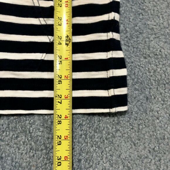 J. Crew Hooded Pullover Small Navy Blue White Stripe Front Pouch Pocket Loose - Picture 8 of 11